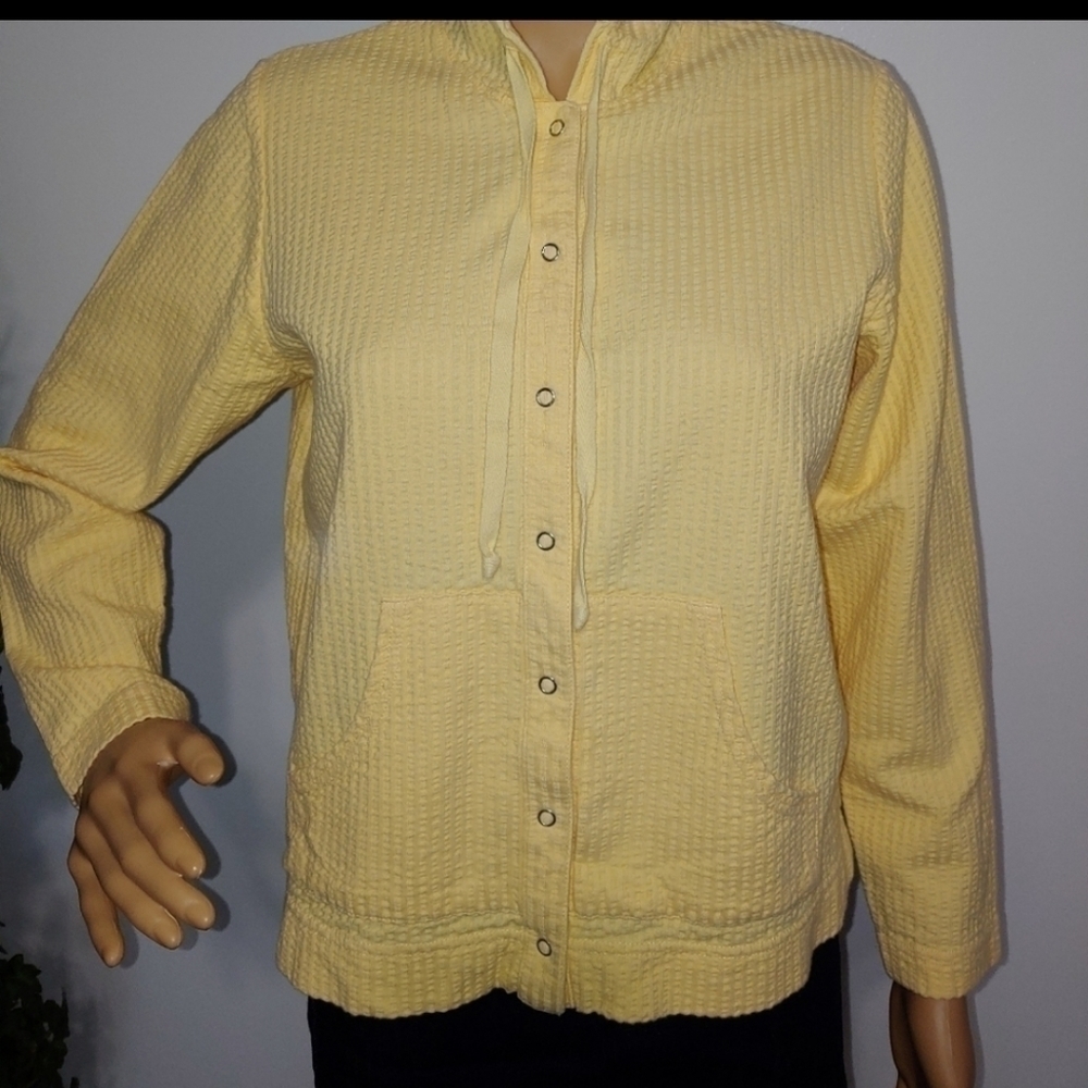 Yellow LL Bean hoodie